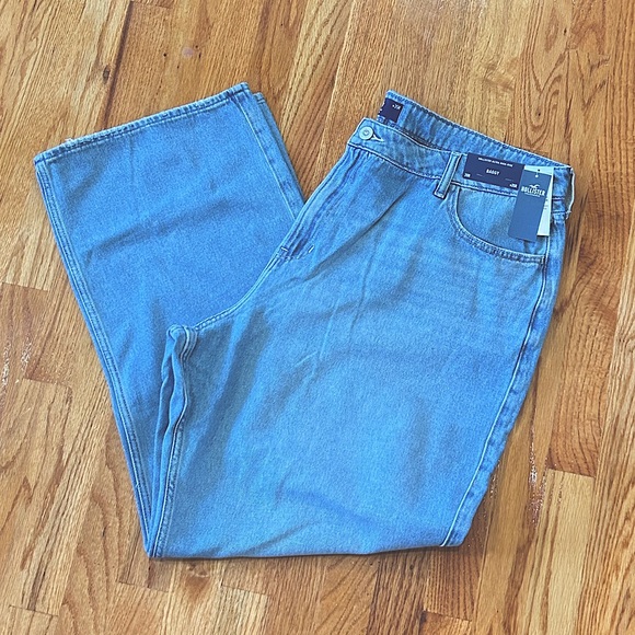 NWT Hollister Ultra High-rise Baggy Denim Jeans waist 20 20R/W35 - Picture 7 of 7